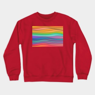 Colorful Rainbow Ocean Waves Crewneck Sweatshirt